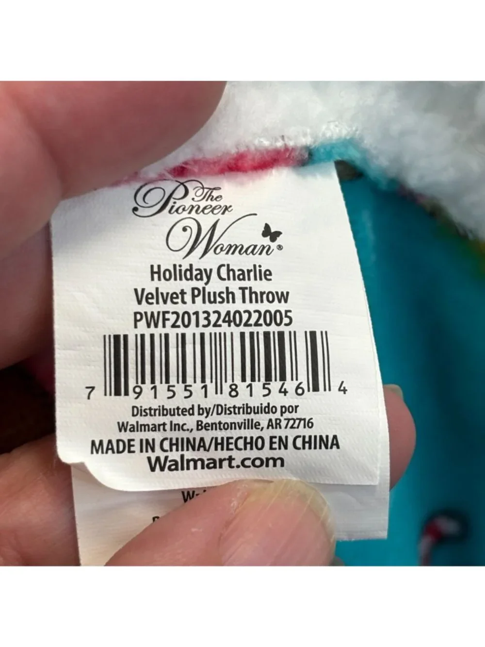 The Pioneer Woman Throw Blanket Charlie Sherpa Christmas 50 x 70 Dog Hound